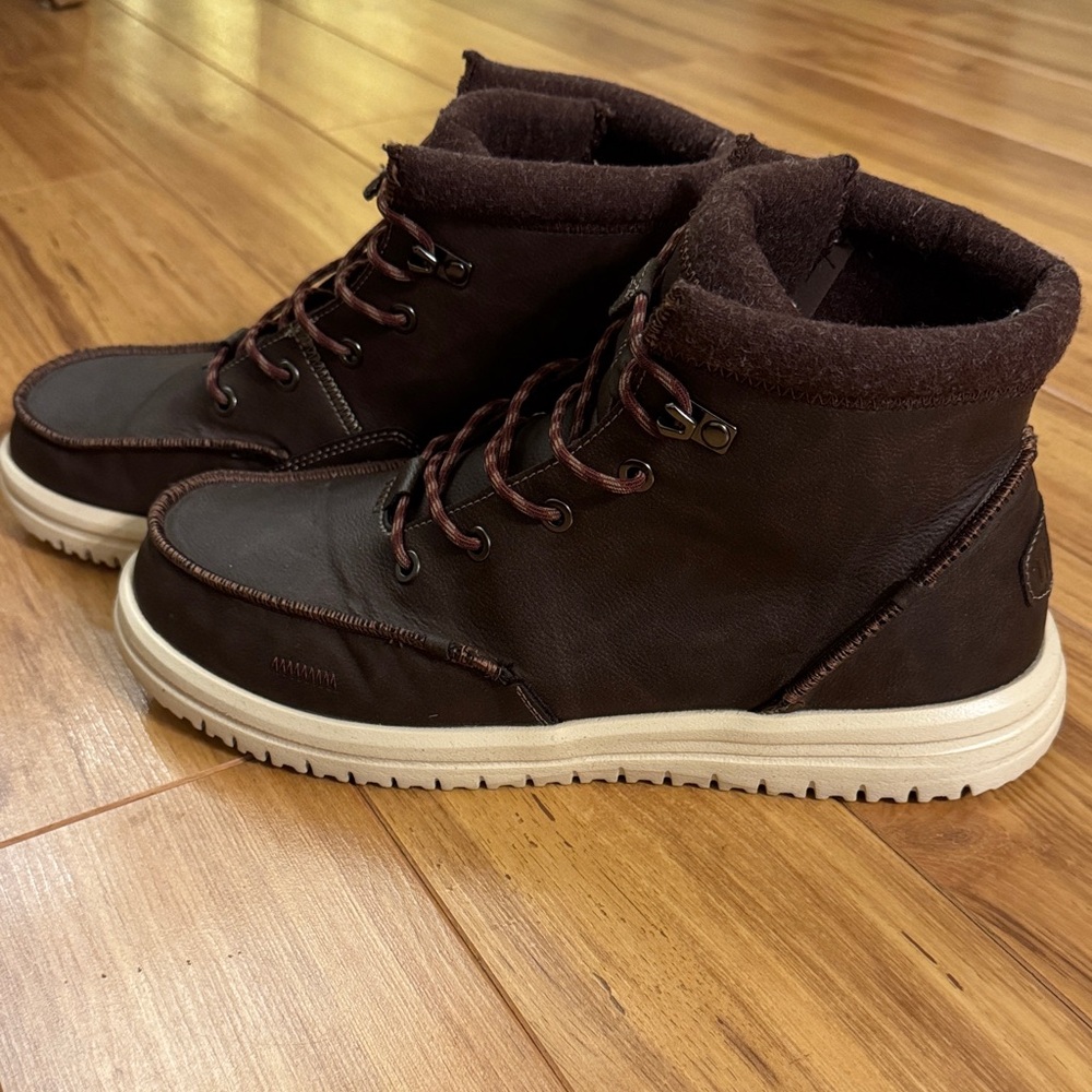 Hey Dude Men's Dark Brown Ankle Boots